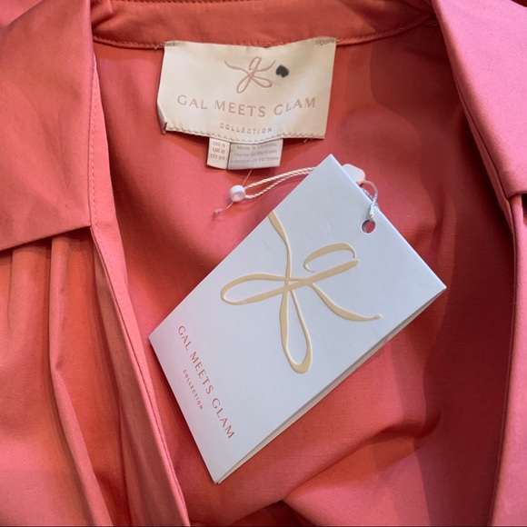 Gal Meets Glam Heather Wrap Fit & Flare Dress Pink 4 NWT - Picture 5 of 11